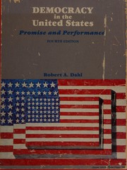 Cover of: Democracyin the United States: promise and performance