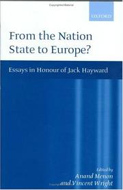 From the nation state to Europe : essays in honour of Jack Hayward
