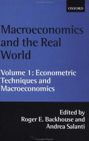 Macroeconomics and the real world. Vol. 1, Econometric techniques and macroeconomics
