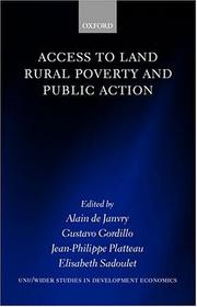 Access to land, rural poverty and public action