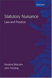 Statutory nuisance by John Pointing, Rosalind Malcolm