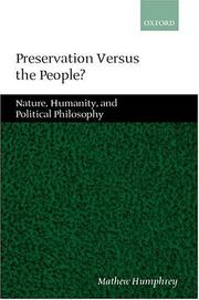 Preservation versus the people? : nature, humanity, and political philosophy