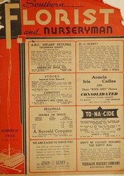 Cover of: Southern florist and nurseryman: Volume LIV, No. 24, March 12, 1943