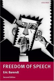 Freedom of speech by E. M. Barendt