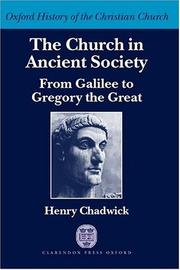 The church in ancient society : from Galilee to Gregory the Great