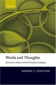 Words and thoughts : subsentences, ellipsis, and the philosophy of language