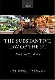 The substantive law of the EU by Catherine Barnard