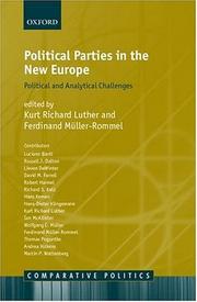 Political parties in the new Europe : political and analytical challenges