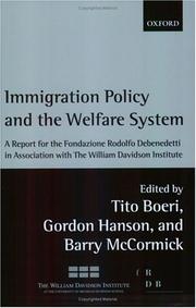 Cover of: Immigration policy and the welfare system: a report for the Fondazione Rodolfo Debenedetti
