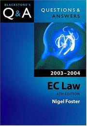 EC law : questions & answers, 2003-2004