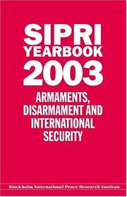 Cover of: SIPRI Yearbook 2003 by Stockholm International Peace Research Institute.