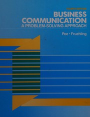 Cover of: Business communication: a problem-solving approach
