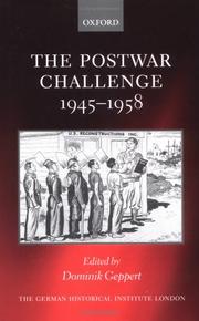 Cover of: The Postwar Challenge: Cultural, Social, and Political Change in Western Europe, 1945-1958 (Studies of the German Historical Institute, London)