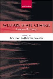 Cover of: Welfare state change: towards a Third Way?