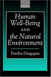 Human well-being and the natural environment