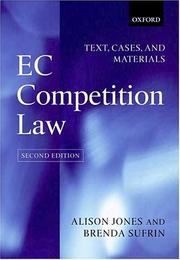 Cover of: EC competition law: text, cases, and materials