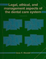 Cover of: Legal, ethical, and management aspects of the dental care system