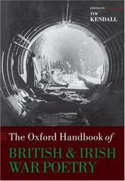 Cover of: The Oxford Handbook of British and Irish War Poetry (Oxford Handbooks of Literature)