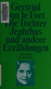 Cover of: Die Tochter Jephthas und andere Erzählungen