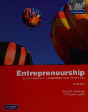Cover of: Entrepreneurship : Successfully Launching New Ventures: Global Edition