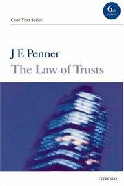 Cover of: The Law of Trusts