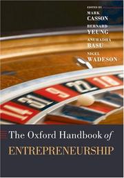 The Oxford handbook of entrepreneurship