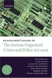 Blackstone's guide to the Serious Organised Crime and Police Act 2005