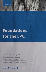 Cover of: Foundations for the LPC 2012-13
