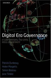 Cover of: Digital Era Governance: IT Corporations, the State, and e-Government
