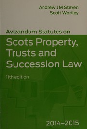 Cover of: Avizandum statutes on Scots property, trusts and succession law, 2014-2015