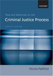 Text and materials on the criminal justice process