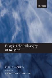 Cover of: Essays in Philosophy of Religion