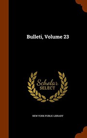 Cover of: Bulleti, Volume 23