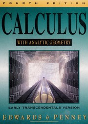 Cover of: Calculus with analytic geometry: early transcendentals version