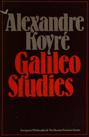Cover of: Galileo studies