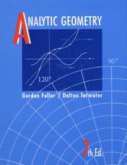 Cover of: Analytic geometry by Gordon Fuller