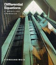 Cover of: Differential equations: a modeling approach