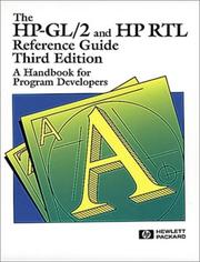 The HP-GL/2 and HP RTL reference guide : a handbook for program developers