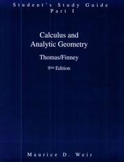 Cover of: Calculus and Analytical Geometry Study Guide (Calculus & Analytic Geometry) by George Brinton Thomas