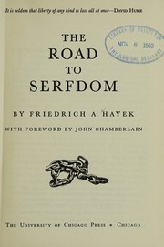 Cover of: The road to serfdom by Friedrich A. von Hayek