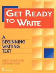 Cover of: Get ready to write: a beginning writing text