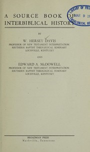 A source book of interbiblical history by William Hersey Davis