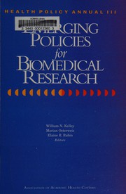 Cover of: Emerging policies for biomedical research
