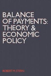 Cover of: Balance of Payments: Theory and Economic Policy