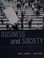 Cover of: Business and Society
