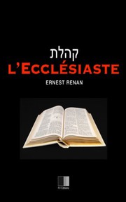 Cover of: L'Ecclésiaste by Ernest Renan