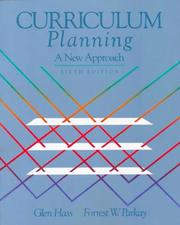 Cover of: Curriculum planning: a new approach