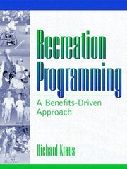 Cover of: Recreation Programming: A Benefits-Driven Approach