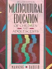 Cover of: Multicultural education of children and adolescents