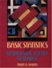 Cover of: Basic statistics for behavioral science research